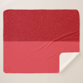 Tomato Red Split Sherpa Blanket – Customizable シェルパブランケット (正面(横))