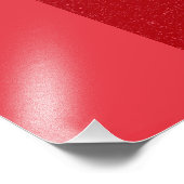 Tomato Red Textured Contrast Poster – Customizable フォトプリント (角)