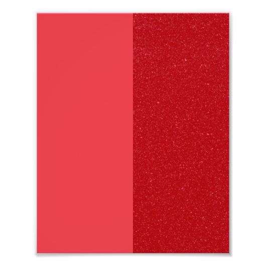 Tomato Red Textured Contrast Poster – Customizable フォトプリント (正面)