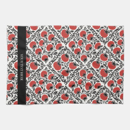 Tomato Rustic Farmhouse French Country  キッチンタオル