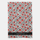 Tomato Rustic Farmhouse French Country キッチンタオル (縦)