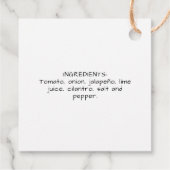 Tomato Salsa label フェイバータグ (裏面)
