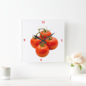 Tomato Wall Clock スクエア壁時計 (ホーム)