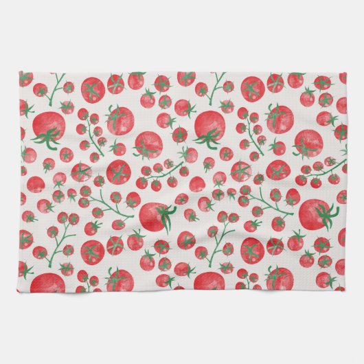 Tomato Watercolor キッチンタオル (横)