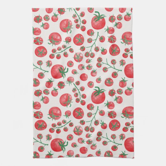 Tomato Watercolor キッチンタオル (縦)