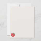 Tomato Watercolor Mediterranean Summer Personalize ノートカード (裏面)