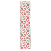 Tomato Watercolor Pattern ショートテーブルランナー (正面)
