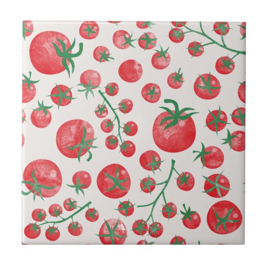 Tomato Watercolor Pattern タイル (正面)