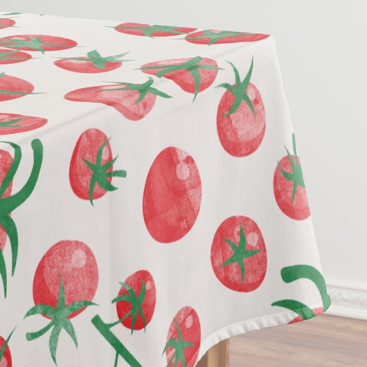 Tomato Watercolor Pattern テーブルクロス
