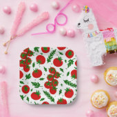 tomatoes arugula vegetables vegan vegetarian ペーパープレート (パーティー)