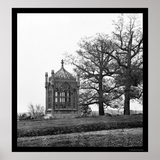 Tomb of President James Monroe in Richmond 1865 ポスター (正面)