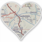 Tombstoneアリゾナヴィンテージマップ シール (正面)