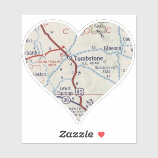 Tombstoneアリゾナヴィンテージマップ シール (シート)