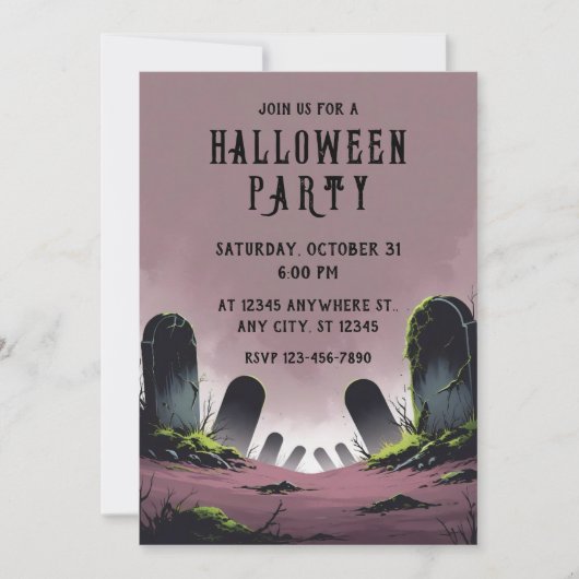 Tombstoneハローウィンパーティ 招待状 (正面)