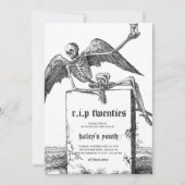 Tombstone RIP 20代30歳おもしろいの誕生日 招待状 (正面)