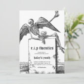 Tombstone RIP 20代30歳おもしろいの誕生日 招待状 (スタンド正面)