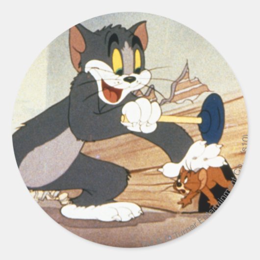 Tome And Jerry Plunger ラウンドシール (正面)