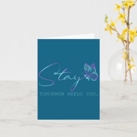 Tommorow Needs You Stay Suicide Prevention Awarene カード (黄色い花)
