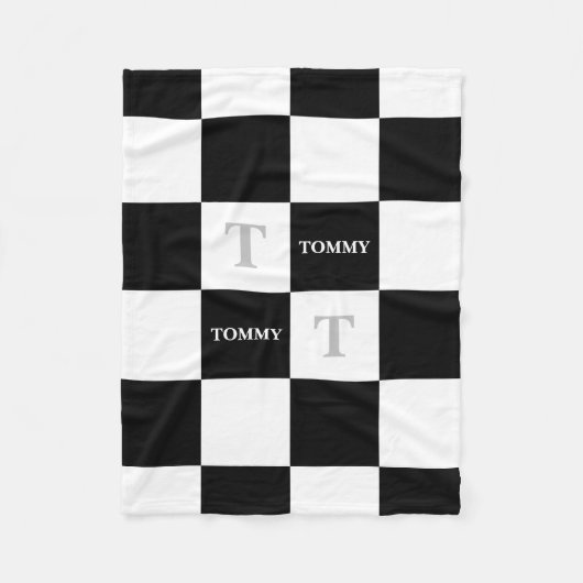 TOMMY名カスタム子供部屋子ユニセックス名の表示 フリースブランケット (正面)
