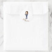 Tommy Cash Espresso Macchiato Eurovision 2025 Esto ラウンドシール (バッグ)