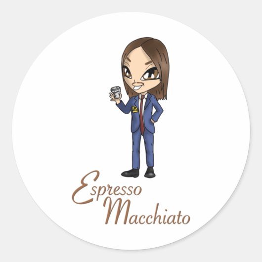 Tommy Cash Espresso Macchiato Eurovision 2025 Esto ラウンドシール (正面)