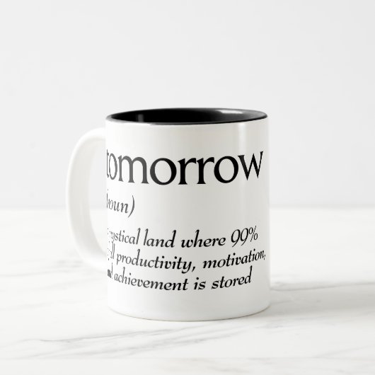 TOMORROWの辞書定義 ツートーンマグカップ (正面左)