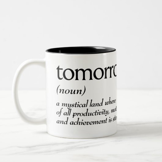 TOMORROWの辞書定義 ツートーンマグカップ (左)