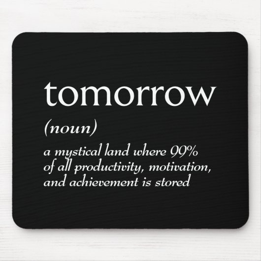 TOMORROWの辞書定義 マウスパッド (正面)