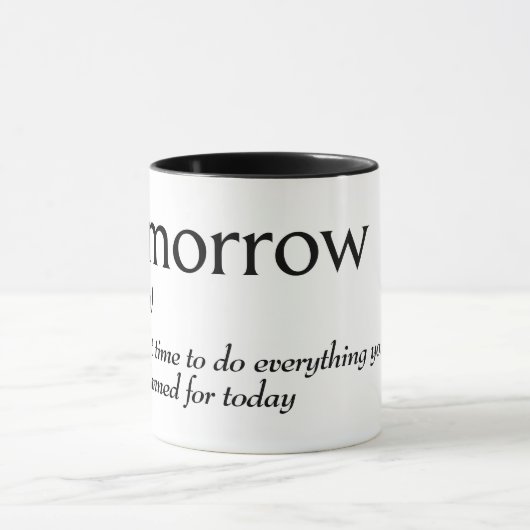 TOMORROWの辞書定義 マグカップ (中央)
