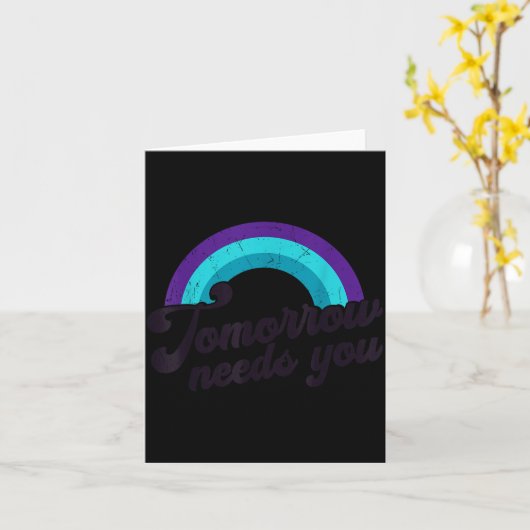 Tomorrow Needs You Mental Health Message Suicide A カード (黄色い花)