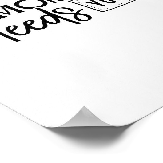 Tomorrow Needs You - Minimalist Motivational Quote ポスター (角)