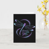 Tomorrow Needs You Suicide Awareness Dragonfly カード (黄色い花)