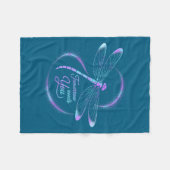 Tomorrow Needs You Suicide Awareness Dragonfly  フリースブランケット (正面(横))