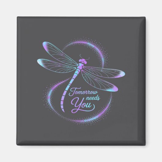 Tomorrow Needs You Suicide Awareness Dragonfly  マグネット (正面)