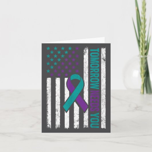 Tomorrow Needs You Suicide Prevention Awareness Me カード (正面)