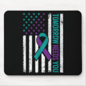 Tomorrow Needs You Suicide Prevention Awareness Me マウスパッド (正面)