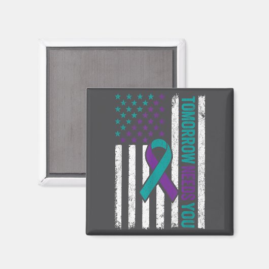 Tomorrow Needs You Suicide Prevention Awareness Me マグネット (正面/裏面)