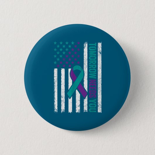 Tomorrow Needs You Suicide Prevention Awareness Me 缶バッジ (正面)