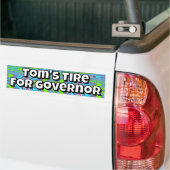 Tom's Tire for Governor (joke) バンパーステッカー (トラック上)
