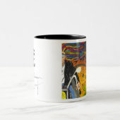 TOMSACのグラフィック-スティーブの夢 ツートーンマグカップ (中央)