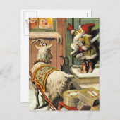 Tomte Nisse、別名サンタクロース シーズンポストカード (正面/裏面)