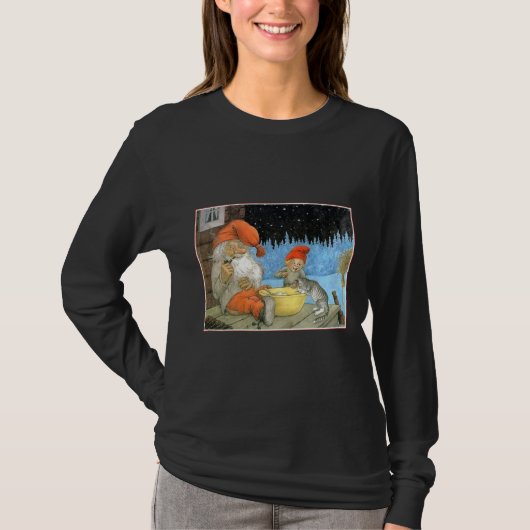 Tomte Nisse、別名サンタクロース Tシャツ (正面)