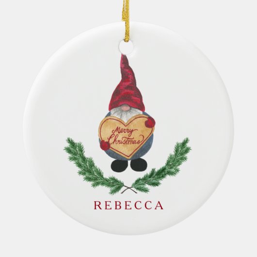 Tomtenのクリスマスのオーナメント セラミックオーナメント (裏面)
