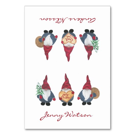 Tomtenはテーブルカードを折りました テーブルナンバー (正面)