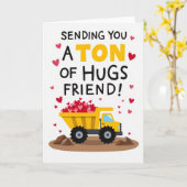 Ton Of Hugs For A Friend Card カード (黄色い花)