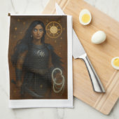 Tonantzin & Aztec Goddess Art キッチンタオル (四つ折り)