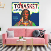 Tonasket Apple Label – トナスケット，ワシントン キャンバスプリント (インサイチュ (リビング))