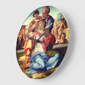 Tondo Doni – Michelangelo Buonarotti ラージ壁時計 (傾斜)