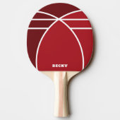 Tones of Red Personalized Ping Pong Paddle 卓球ラケット (裏面)