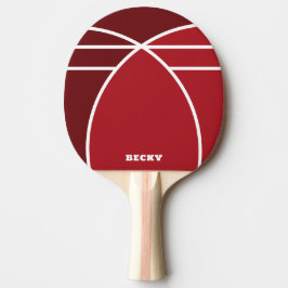 Tones of Red Personalized Ping Pong Paddle 卓球ラケット